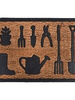 Esschert Design Deurmat rubber/kokos tuingereedschap 61x40cm
