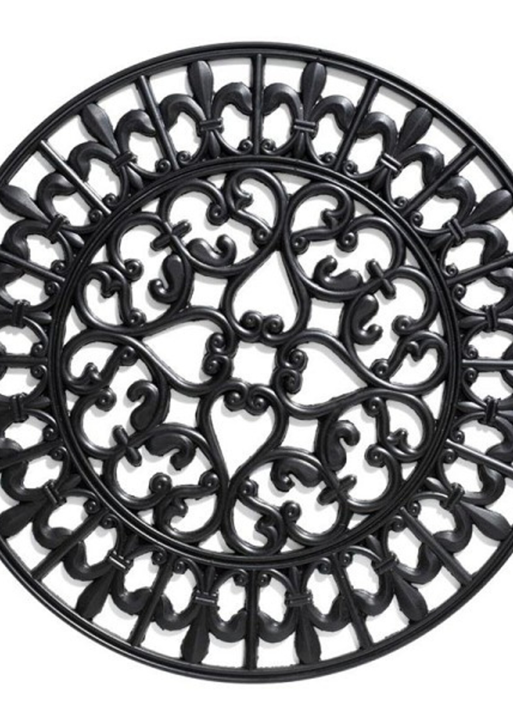 Deurmat Antiek French Lily rubber Ø60cm