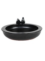 Esschert Design Vogelbad keramiek rond grijs