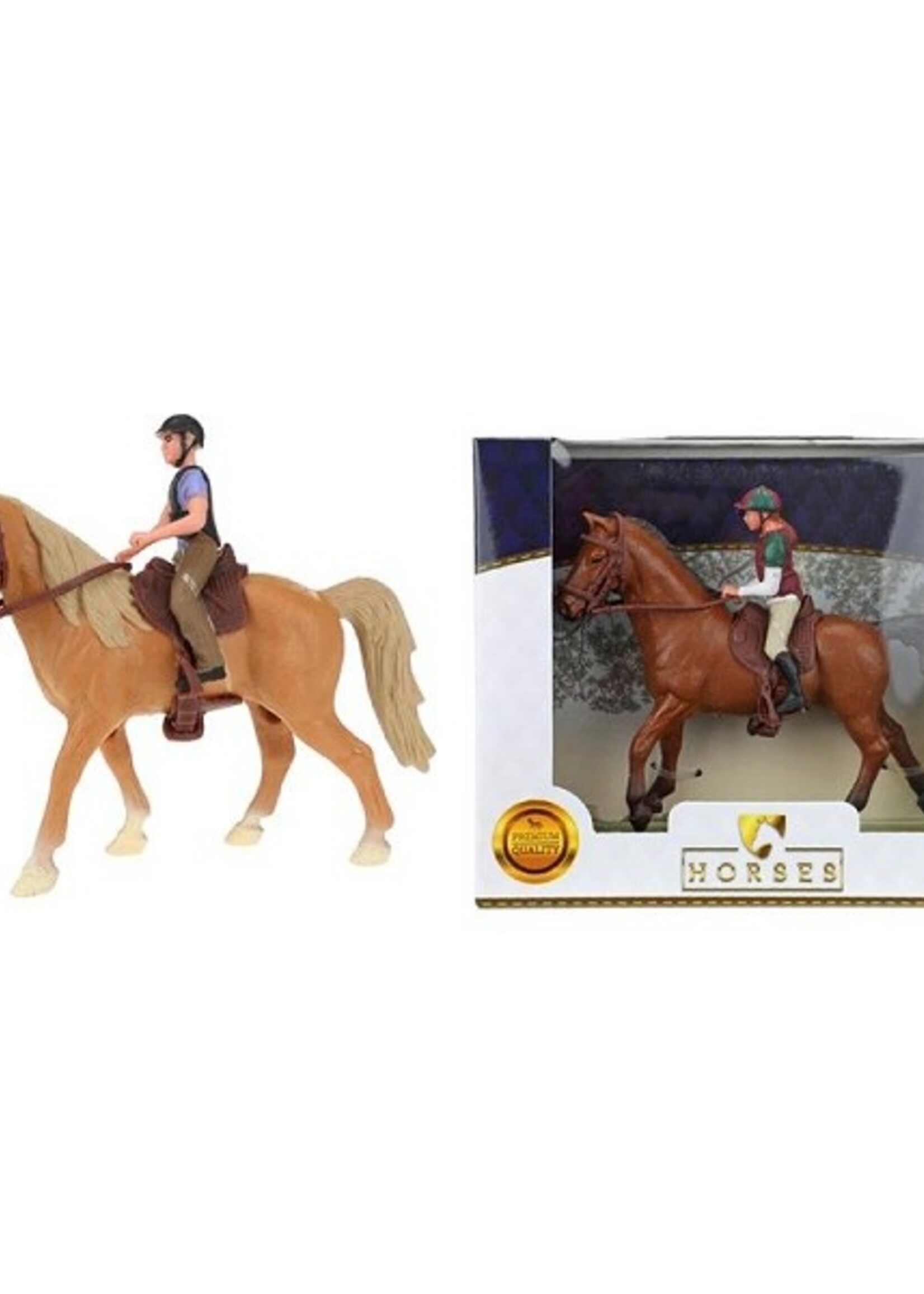 Toi Toys Paard met ruiter in vensterdoos