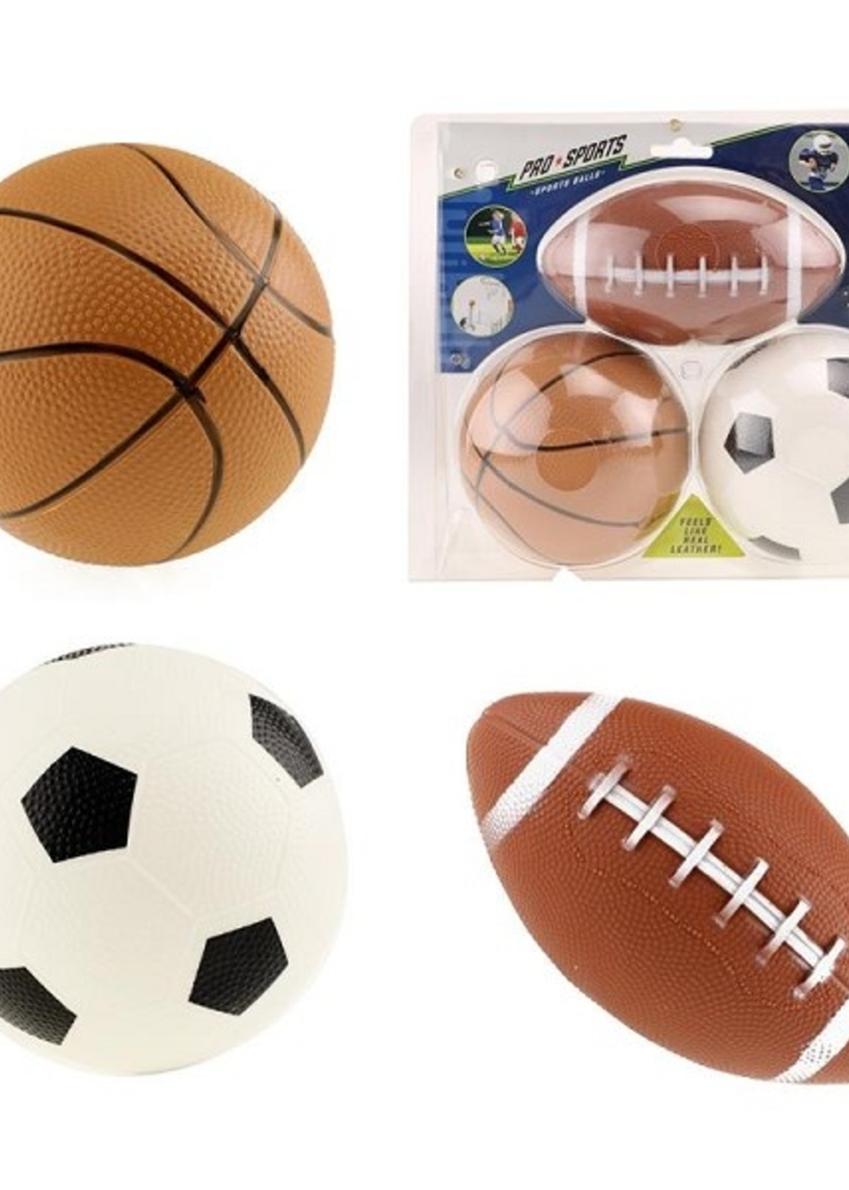 Zwitsal Toi Toys Pro Sports Mini sportballen 3 stuks op kaart