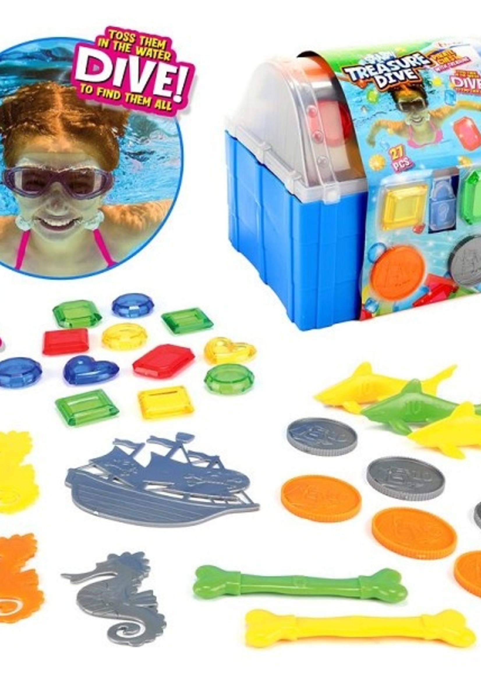 Zwitsal Toi Toys Splash Duikspeelgoed 27-delig in schatkist