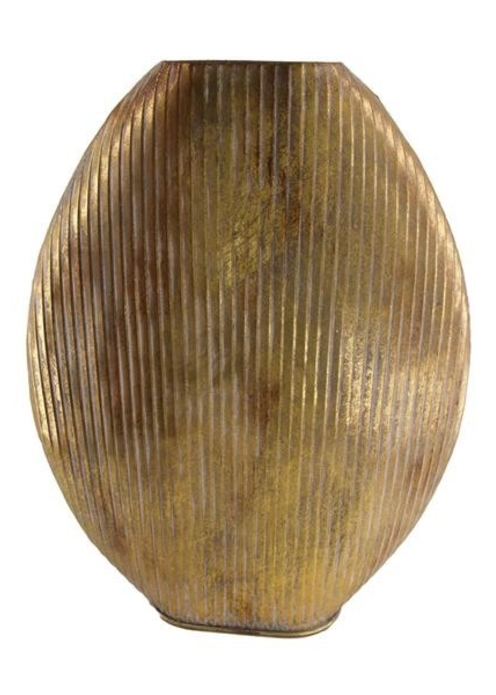 Dijk Natural Collections Vaas metaal 42x10.5x53.5cm Goud met verzwaarde bodem