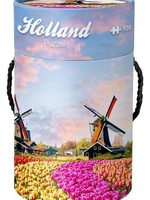 Puzzel in koker Holland 108 stukjes Tulpenveld