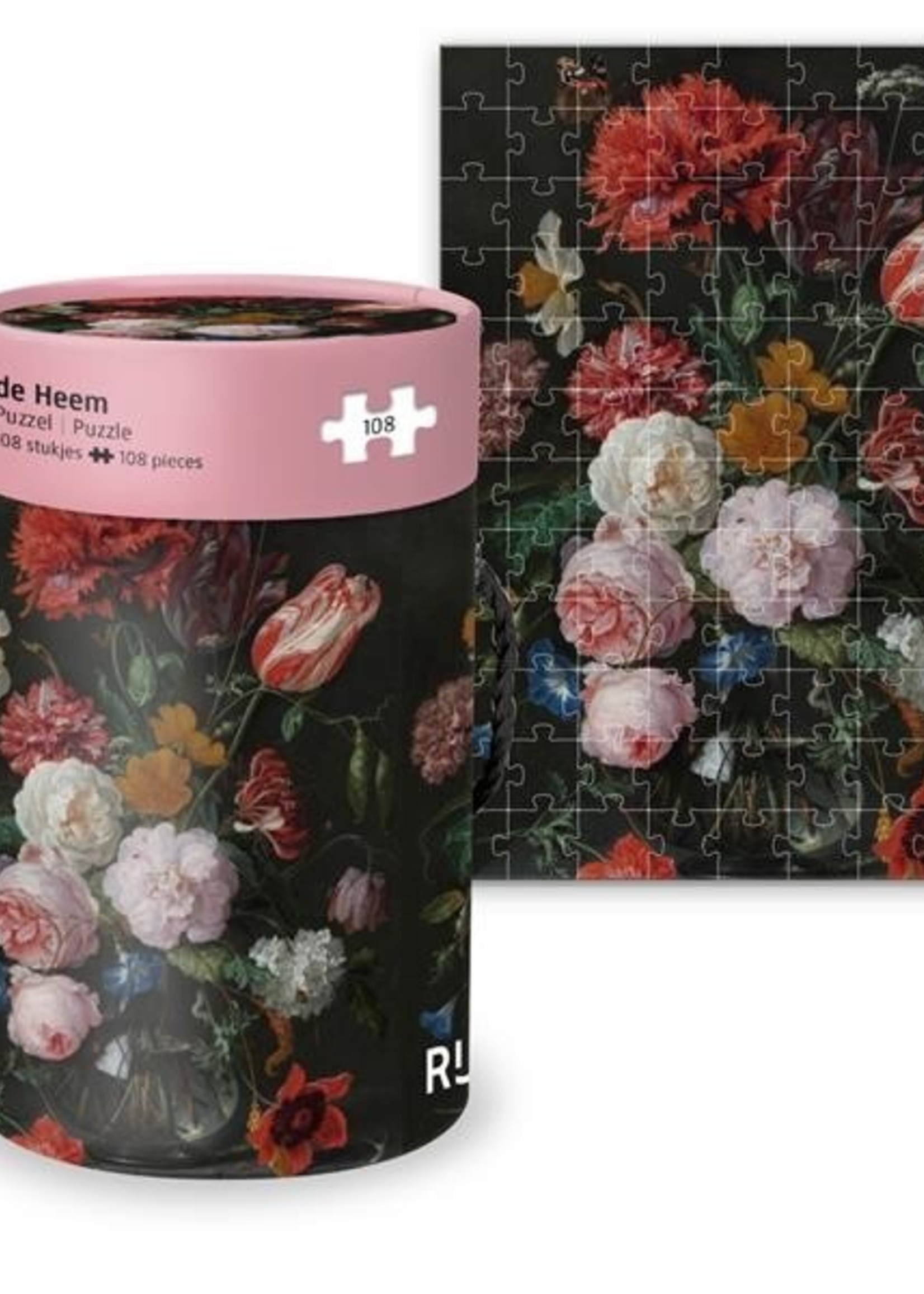 Puzzel in koker De Heem Bloemstilleven 108 stukjes