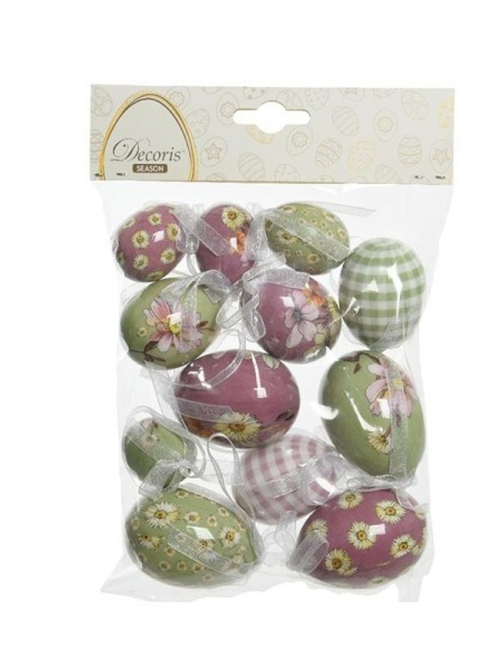Decoris Paas Ei foam Ø6-H4cm zak a 12 stuks in verschillende maten