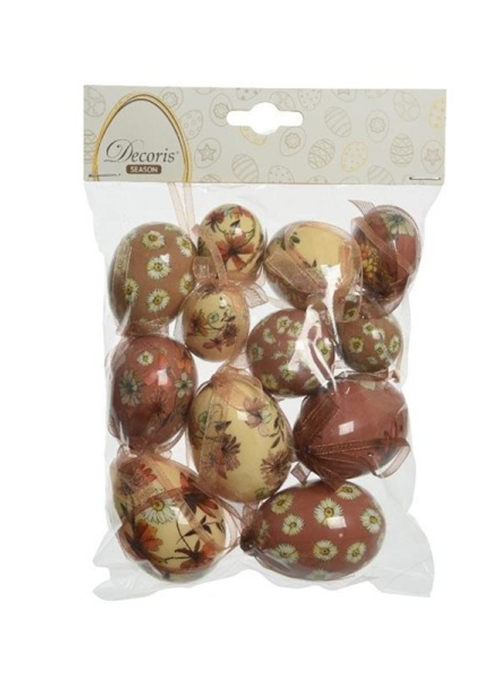 Decoris Paas Ei foam Ø4-H6cm zak a 12 stuks in verschillende maten