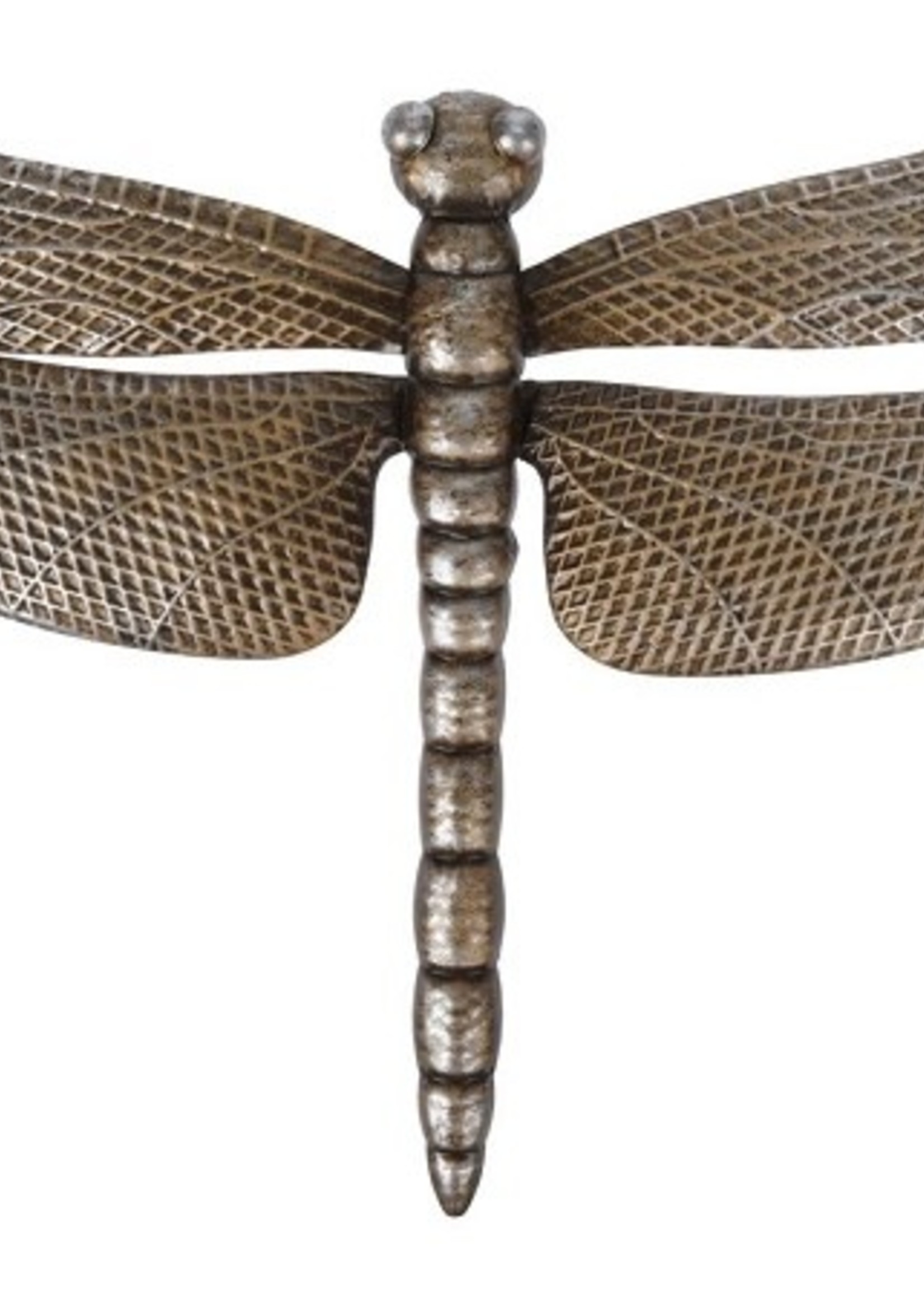 Muurdeco metaal libelle