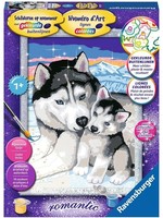 Ravensburger Schilderen op nummer Huskies