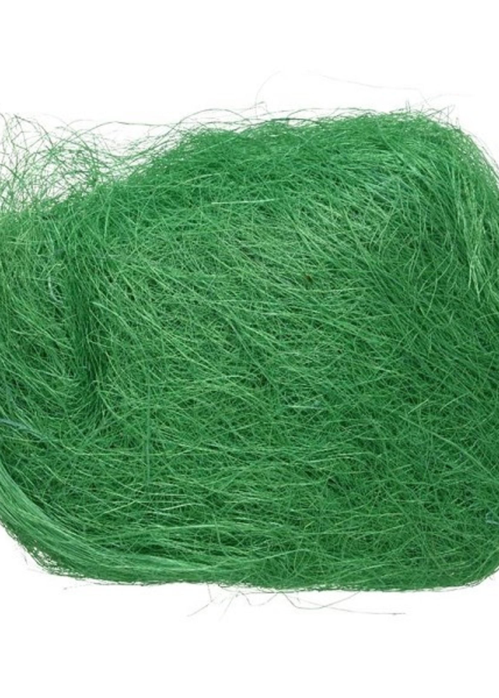 Decoris Decoratie sisal L14-W5-H18cm groen
