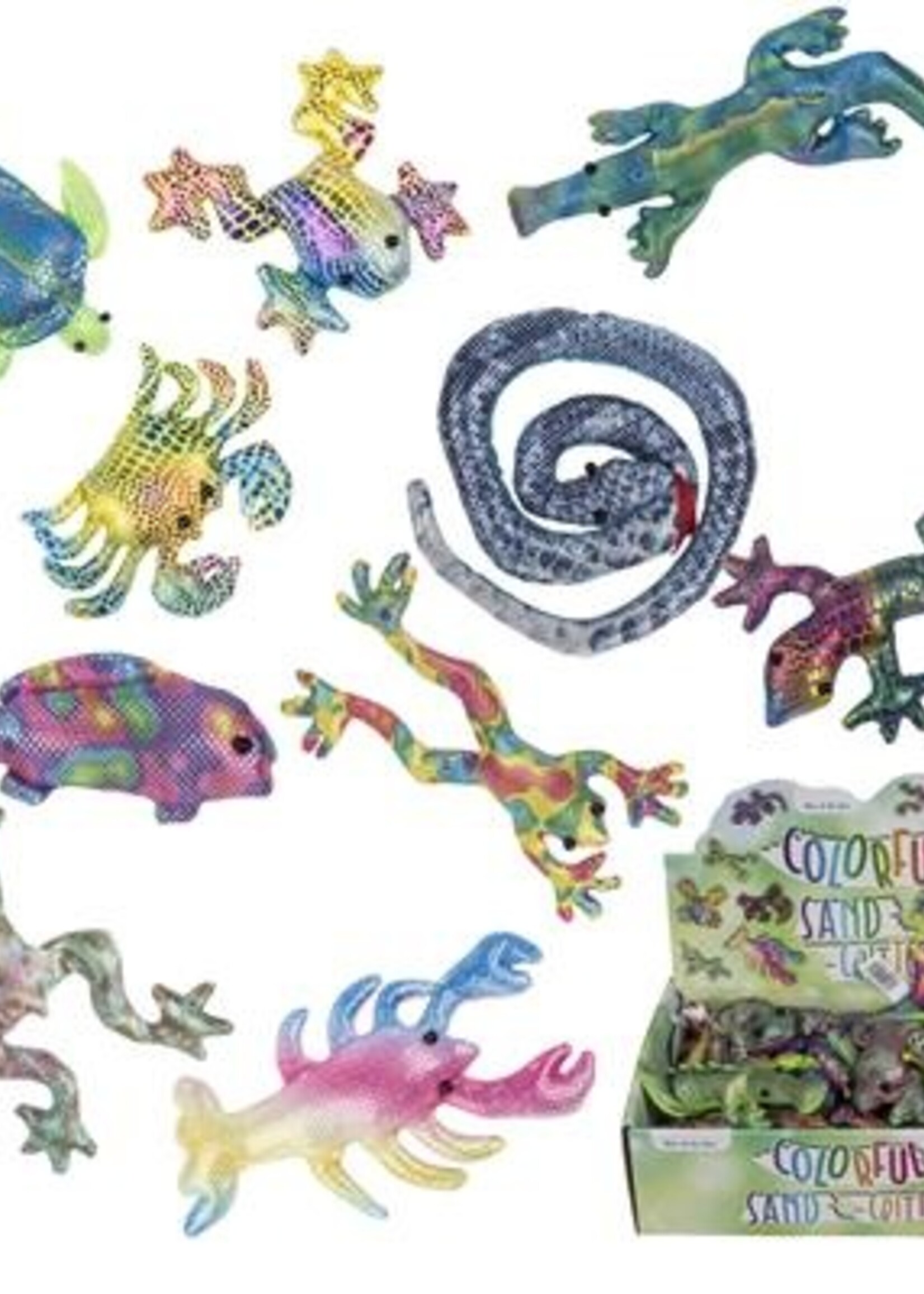 SAND FILLED ANIMALS 10CM 12 ASS. DISP.