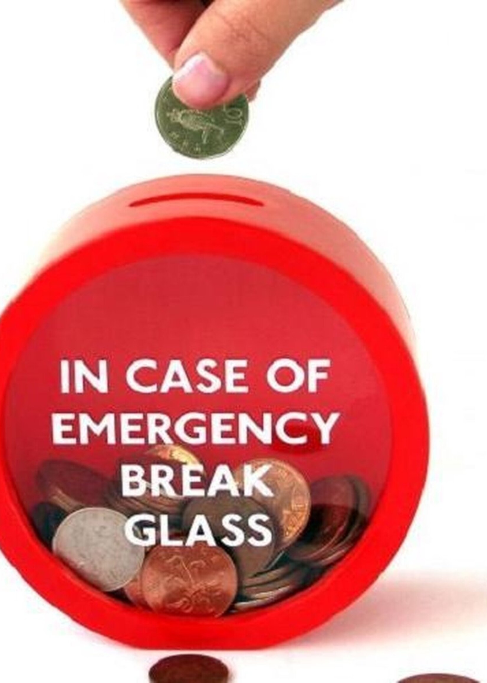 Spaarpot "in case of emergency" 12x5cm