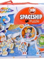 Space 3D puzzel - Ruimtevaart - Puzzel voor kinderen - 45 puzzelstukjes - 29 X 39 CM