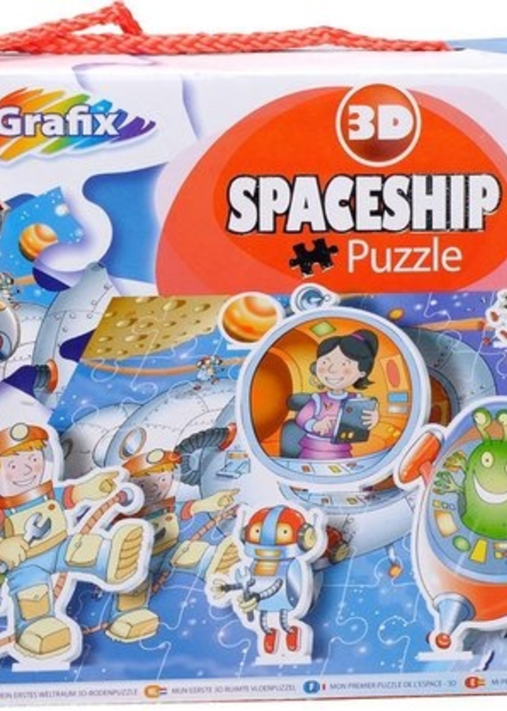 Space 3D puzzel - Ruimtevaart - Puzzel voor kinderen - 45 puzzelstukjes - 29 X 39 CM