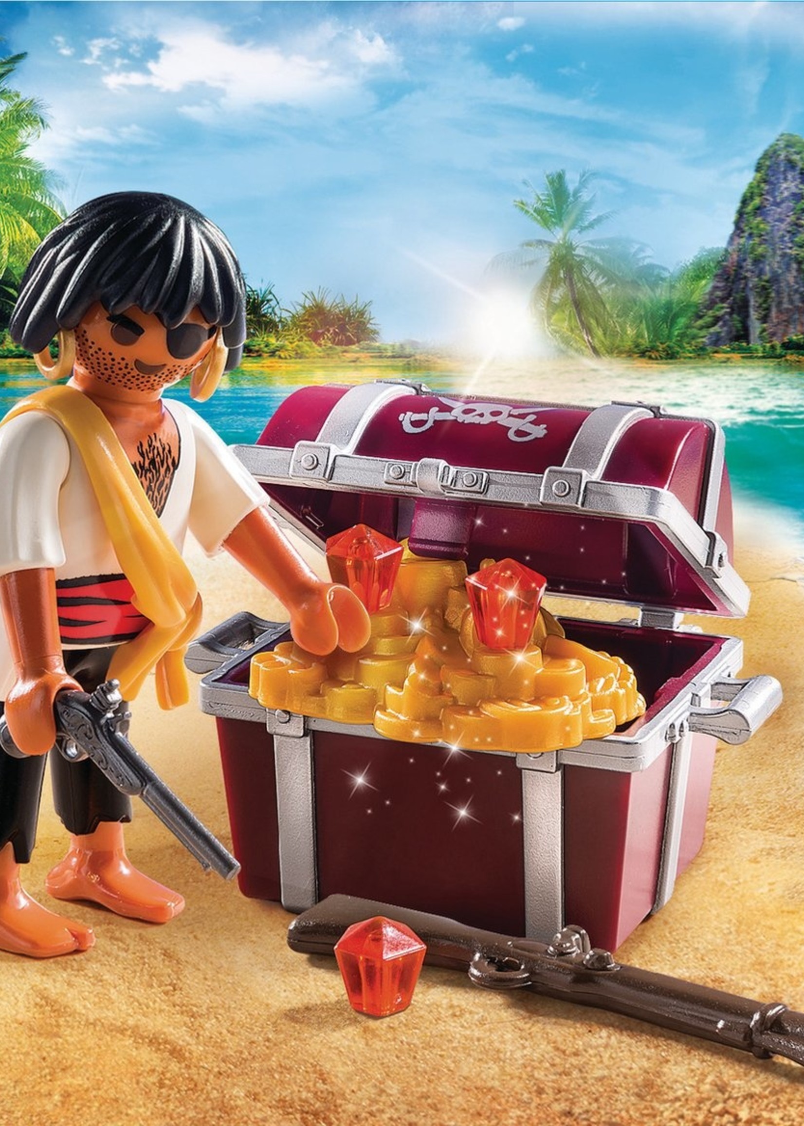 PLAYMOBIL Piraat met schatkist - 9358