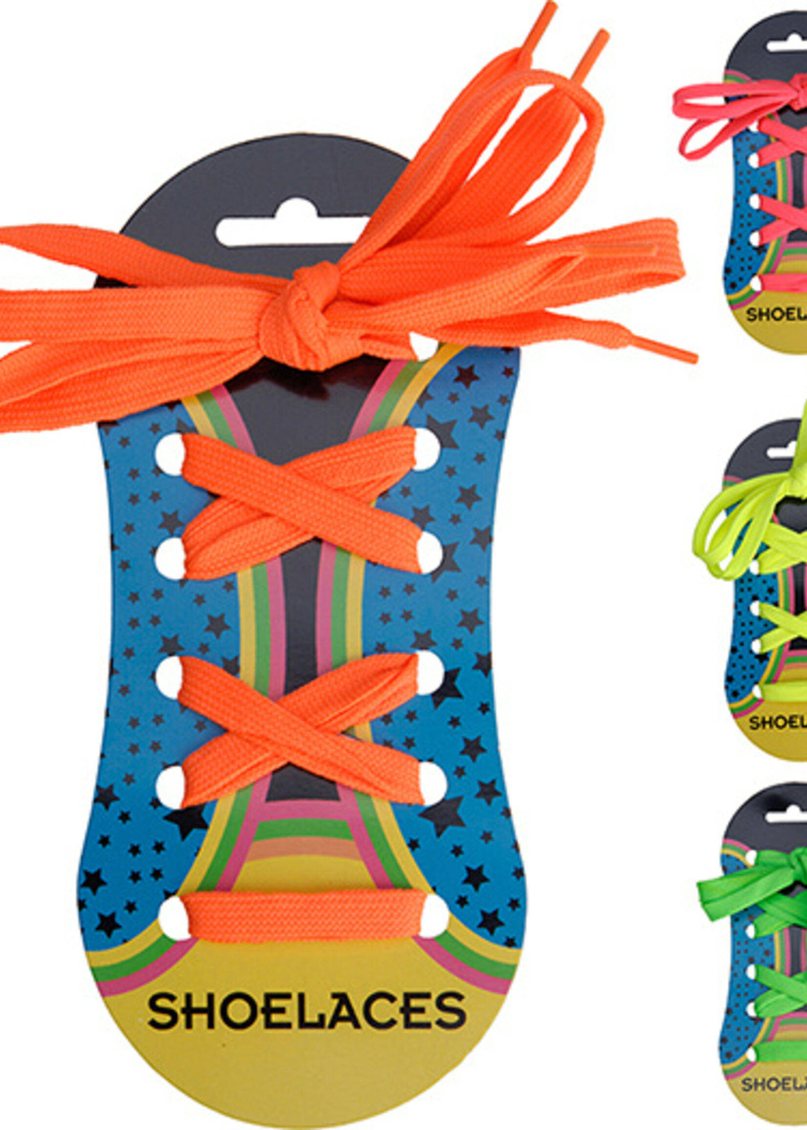 Schoenveters oranje of groen