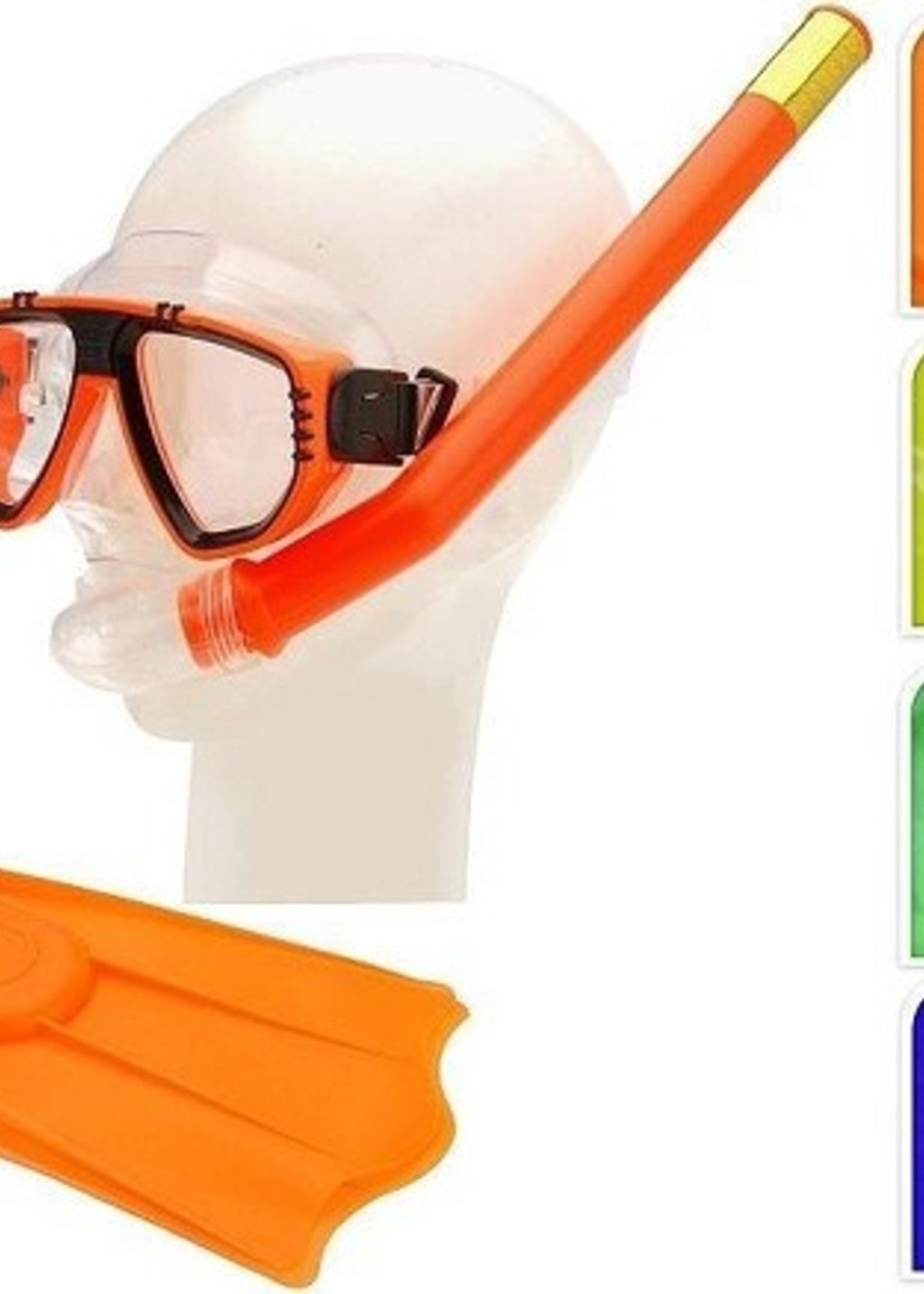 Snorkelset met flippers 4-delig