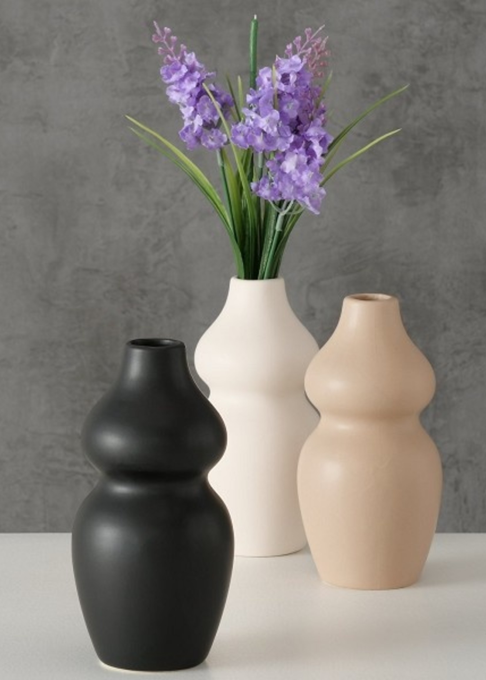 Boltze Home Vaas Maruba porselein Ø8xh16cm per stuk