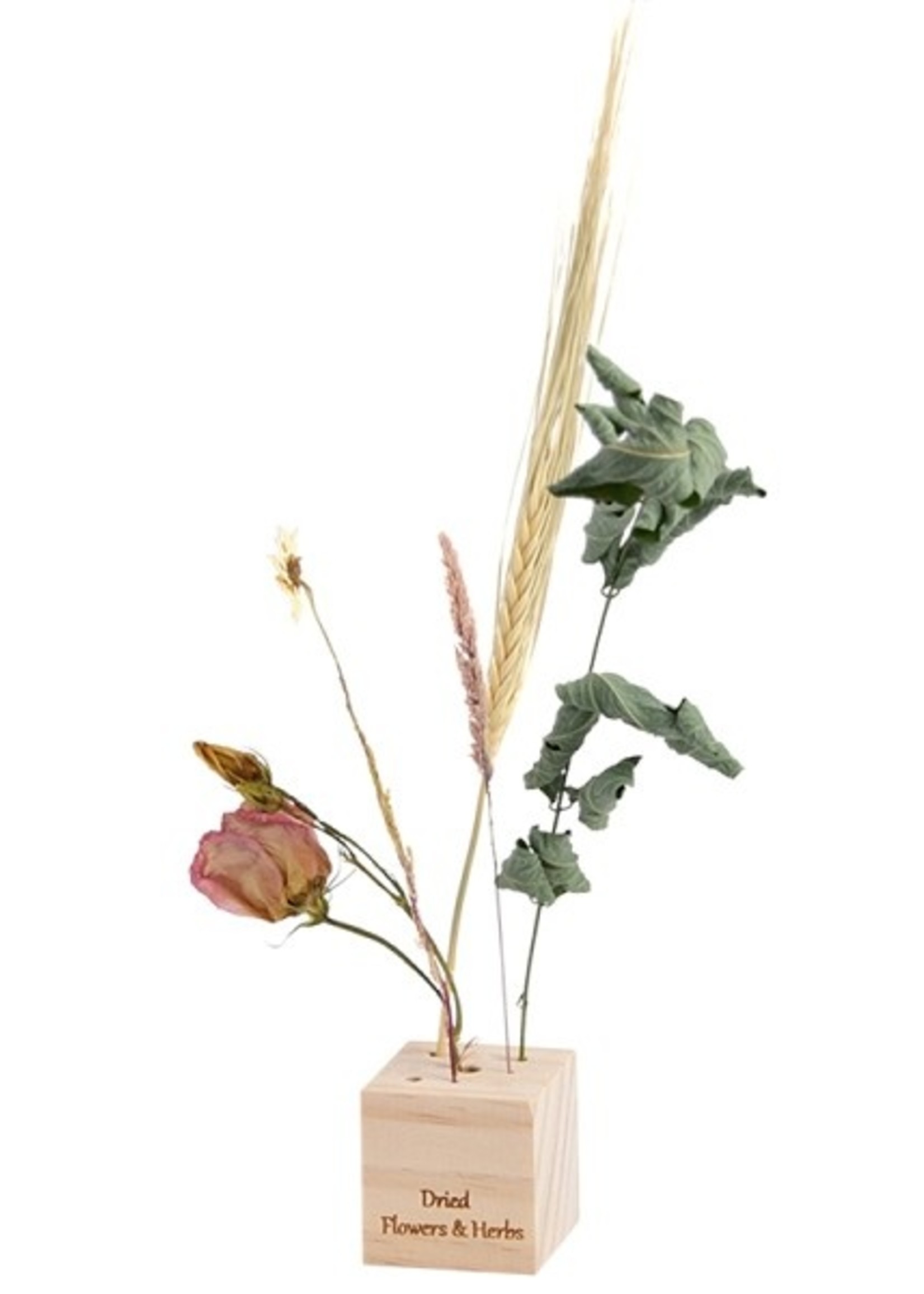 Esschert Design Bloemen en kruiden standaard hout 4x4cm ( exclusief bloemen )