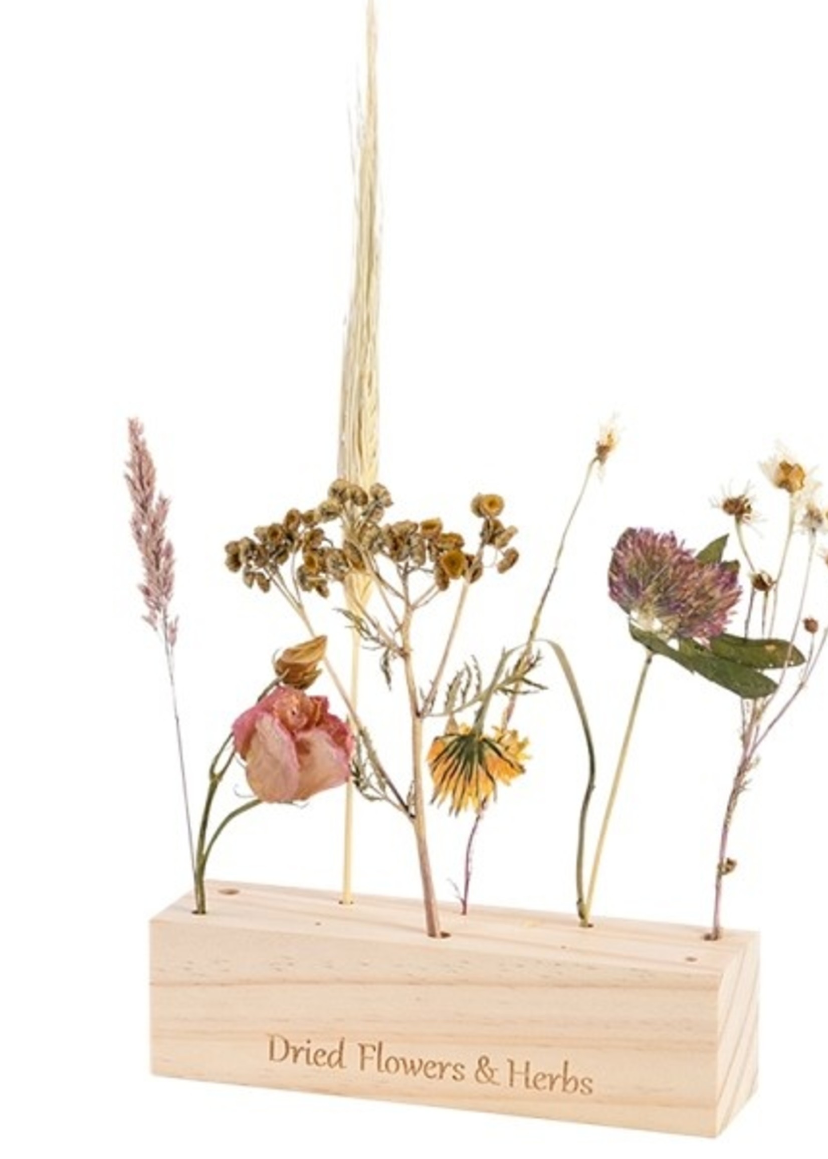 Esschert Design Bloemen en kruiden standaard hout 15x4x4cm ( exclusief bloemen )