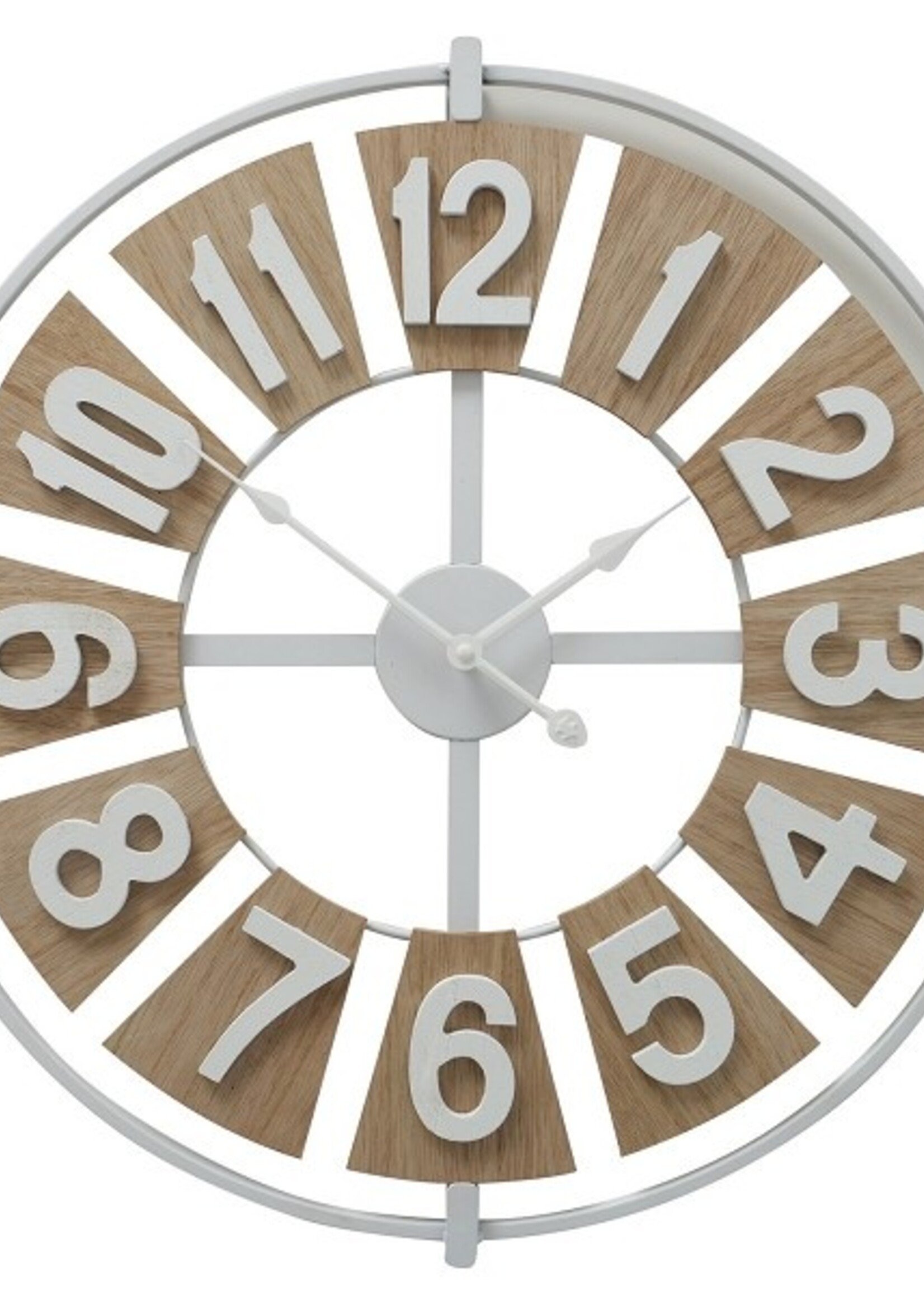 Boltze Home Wandklok Wilson metaal/MDF Ø57cm