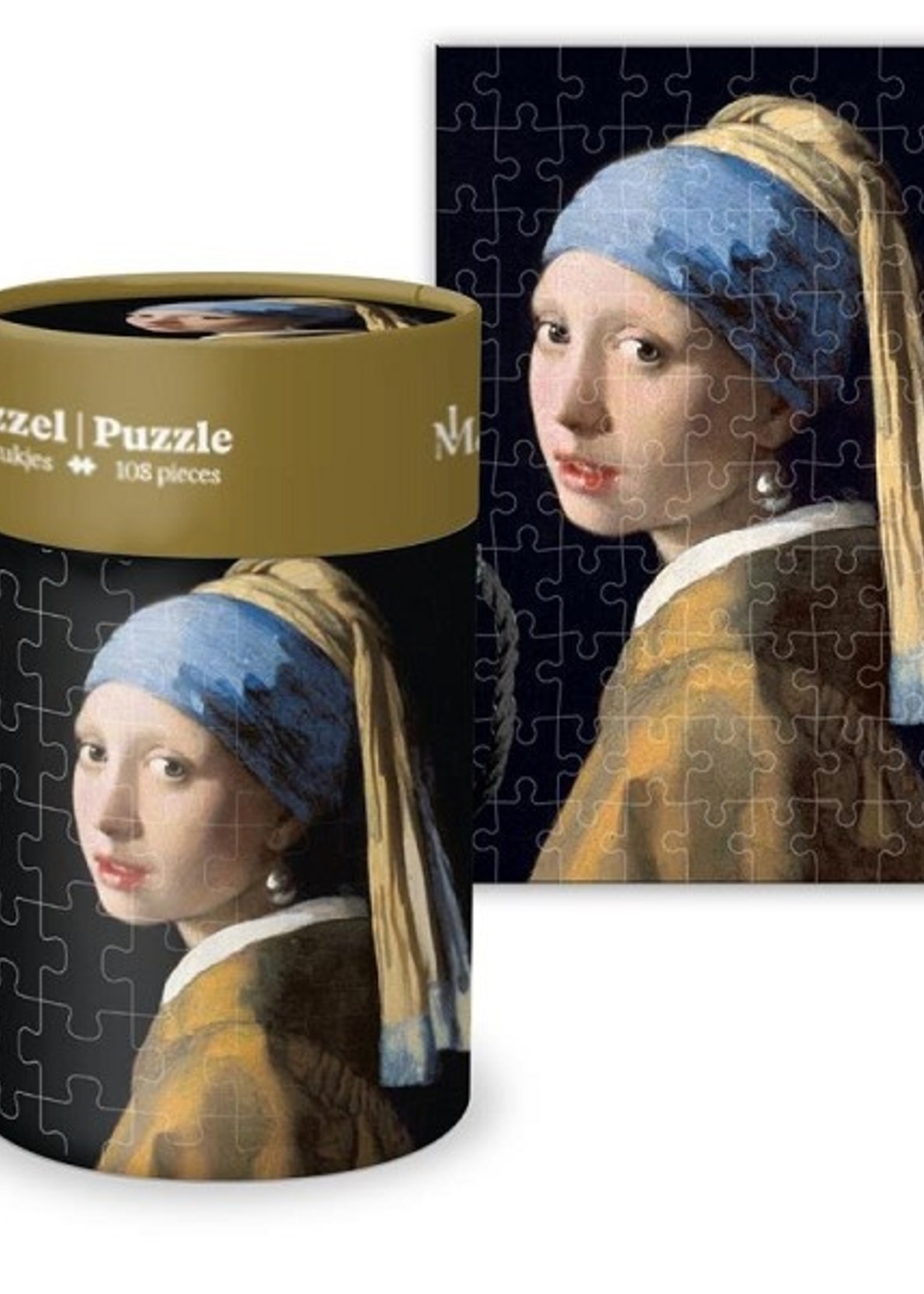 Puzzel in koker Vermeer Meisje met de Parel 108 stukjes