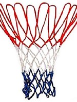 Basketbalnet rood/wit/blauw, los net, exclusief ring