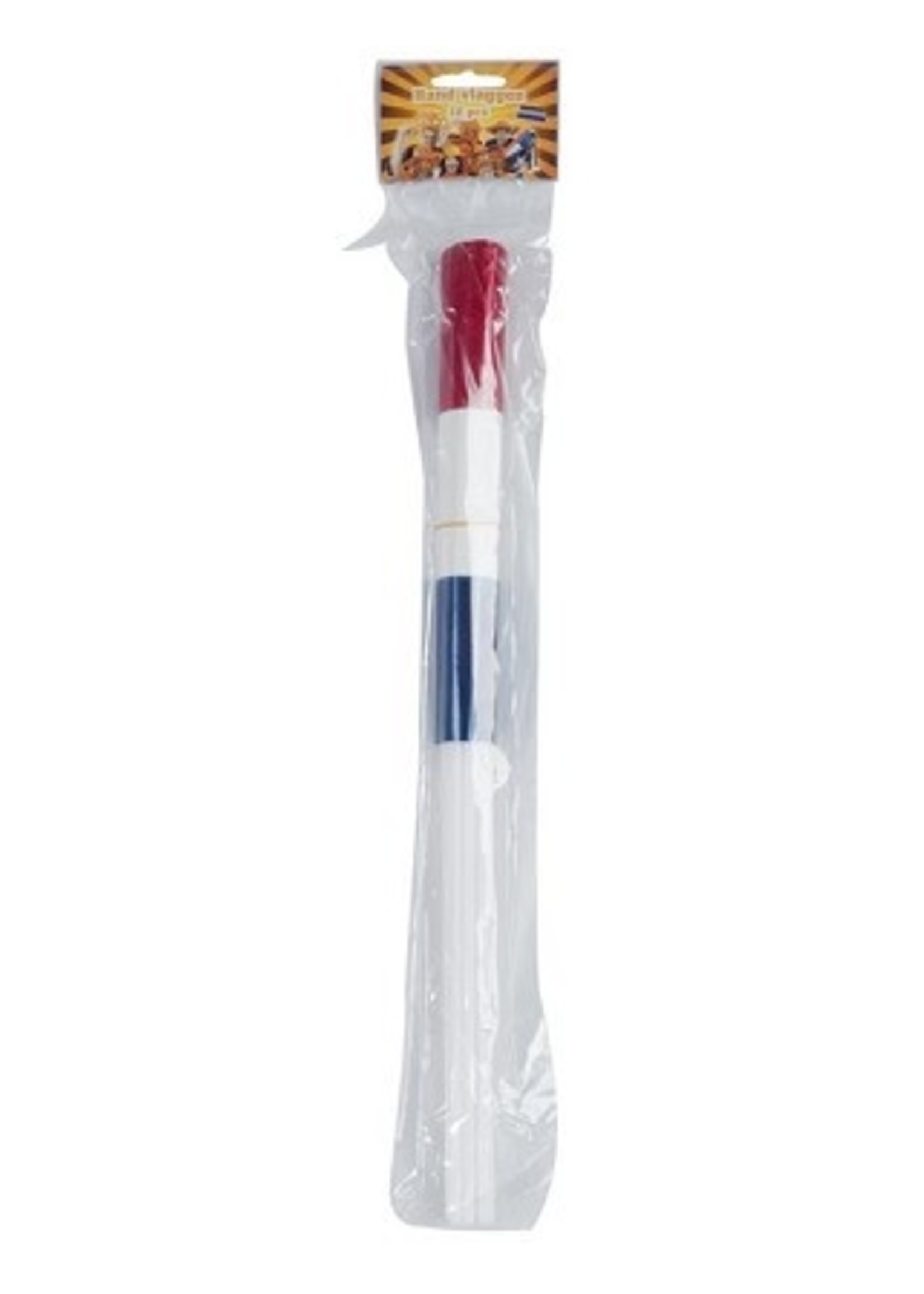 Zwaaivlaggetjes Nederland kunststof 40cm pak a 12 stuks