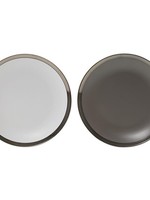 Dinerbord Venice Ø26,5cm doos a 6 stuks grijs/wit