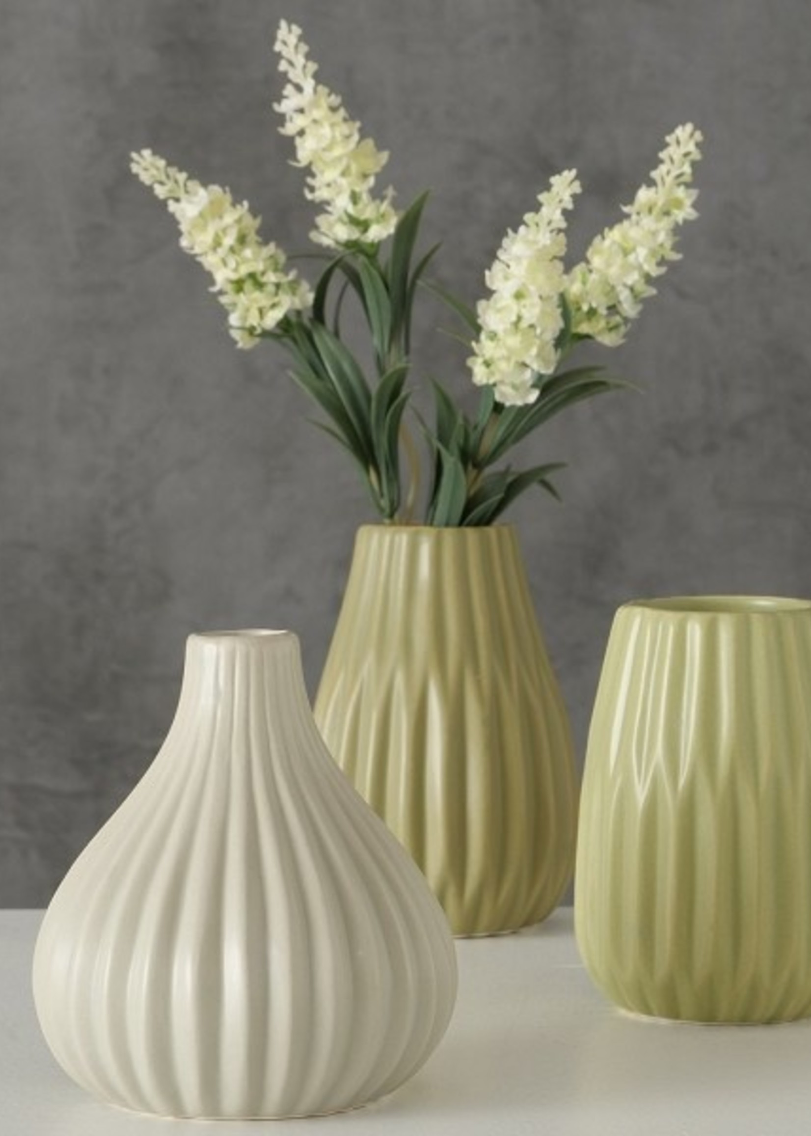 Boltze Home Vaas Wilma keramiek Ø8xh14cm