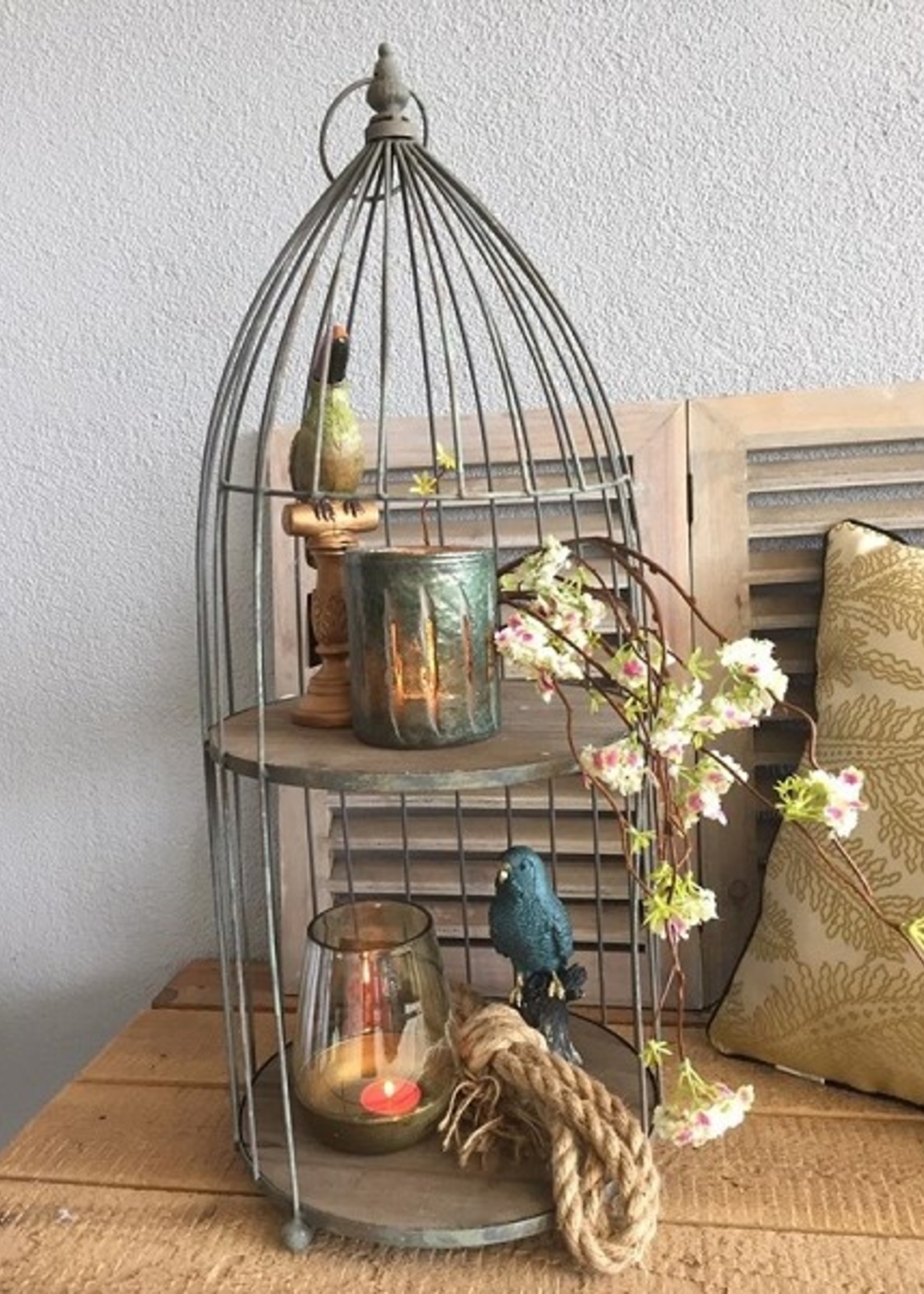 Kunstbloem 'Wild Viburnum' 135 cm creme/rose