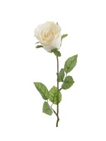 Decoris Roos polyester creme Ø7xH45cm