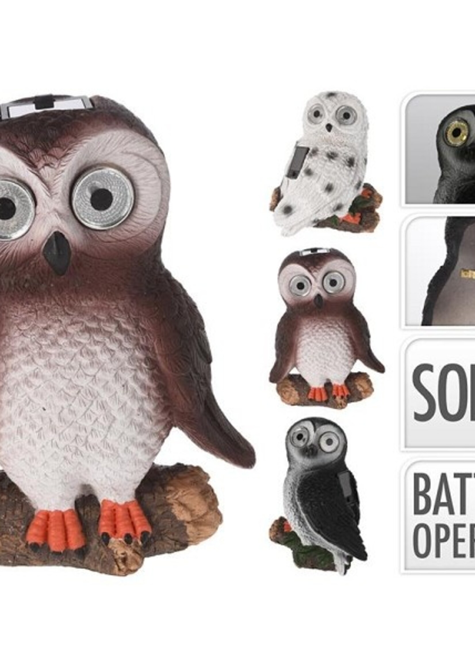 Solar uil 14,5x7x20cm per stuk