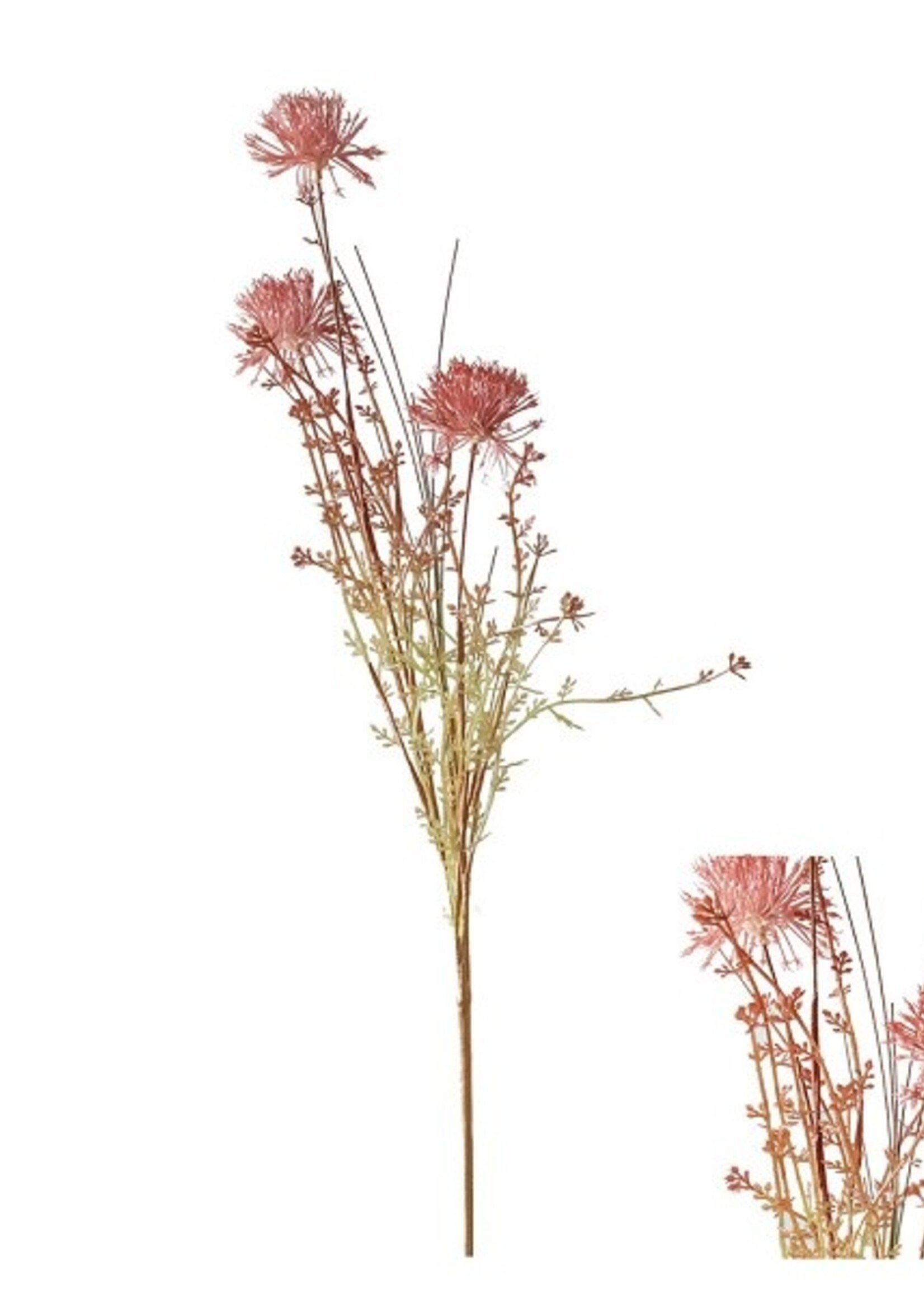 Bouquet bloemen zijde 60cm roze