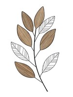 Wanddecoratie Calaca metaal/hout 92cm goud