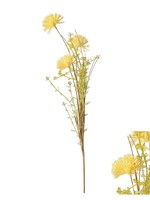 Bouquet bloemen zijde 60cm geel