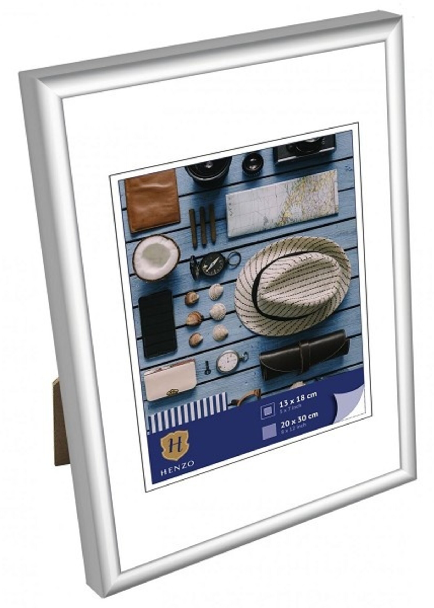 Henzo fotolijst Napoli frame 20x30cm foto 13x18cm zilver kunststof