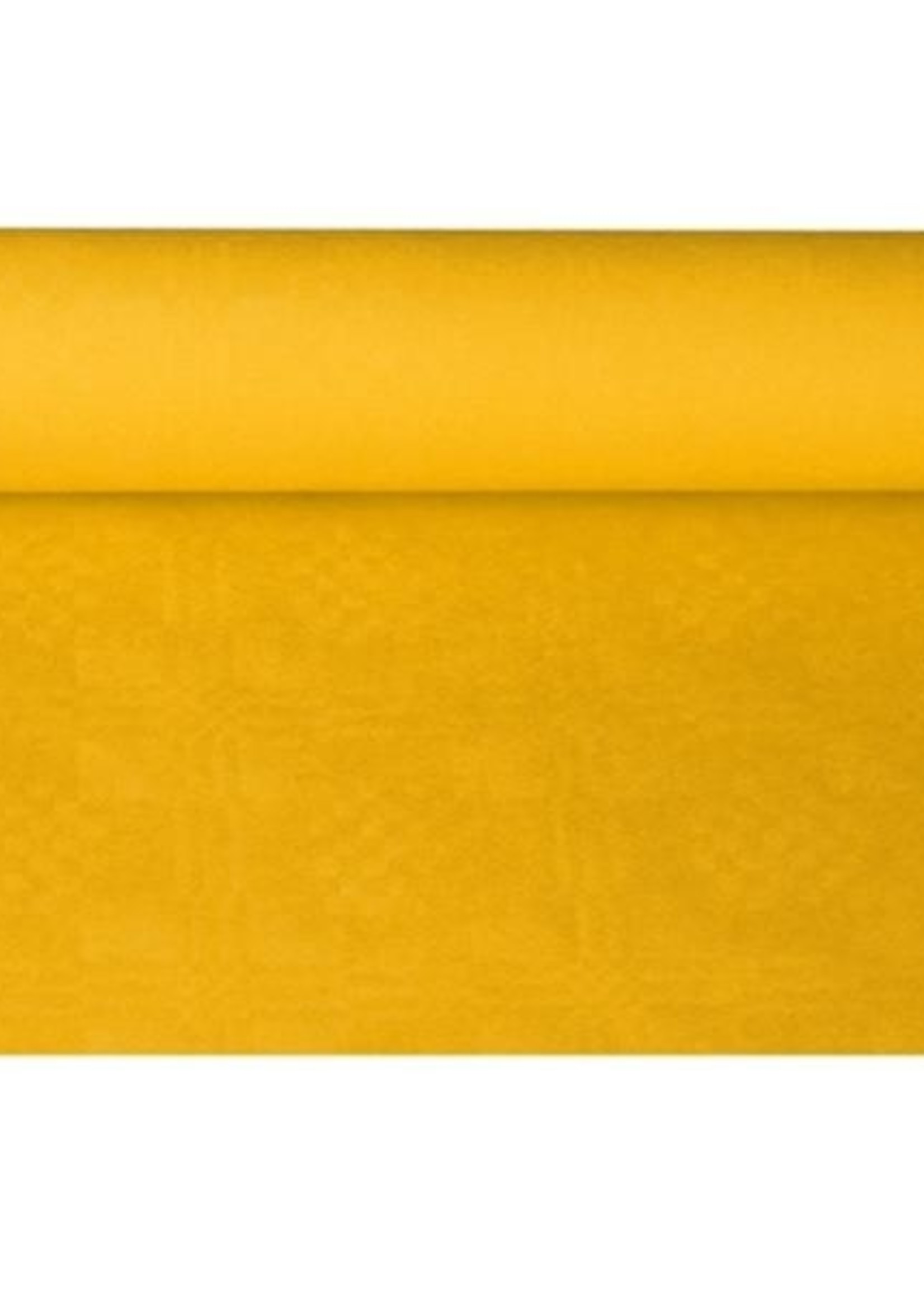 Damast tafelkleed papier ROL 120cmx8m geel