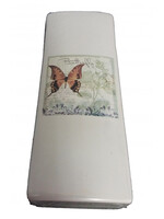 Verdampingsbakje voor radiator wit aardewerk 20x8x3cm met vlinderprint