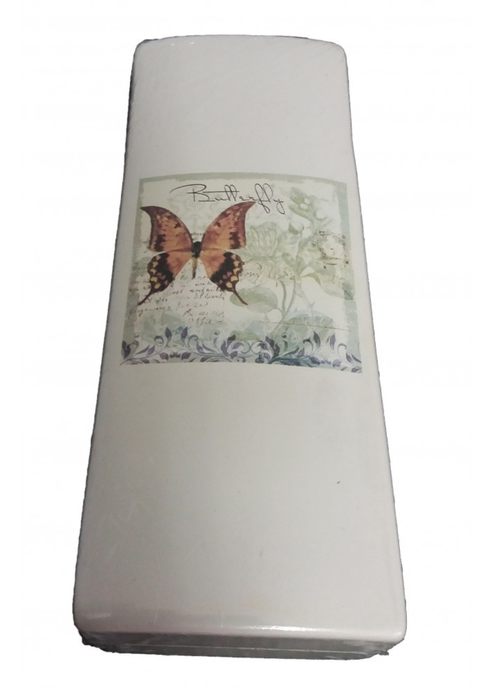 Verdampingsbakje voor radiator wit aardewerk 20x8x3cm met vlinderprint