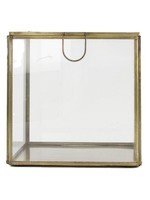 Zichtbak glas met metaal 13.5x13.5x13.5cm