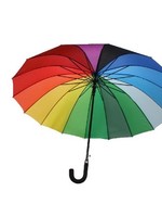 Paraplu regenboog Ø112cm met 16 baleinen en schuimrubber grip