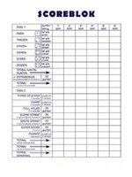 DobbelScoreblok 15x21cm 50vel pak a 5st