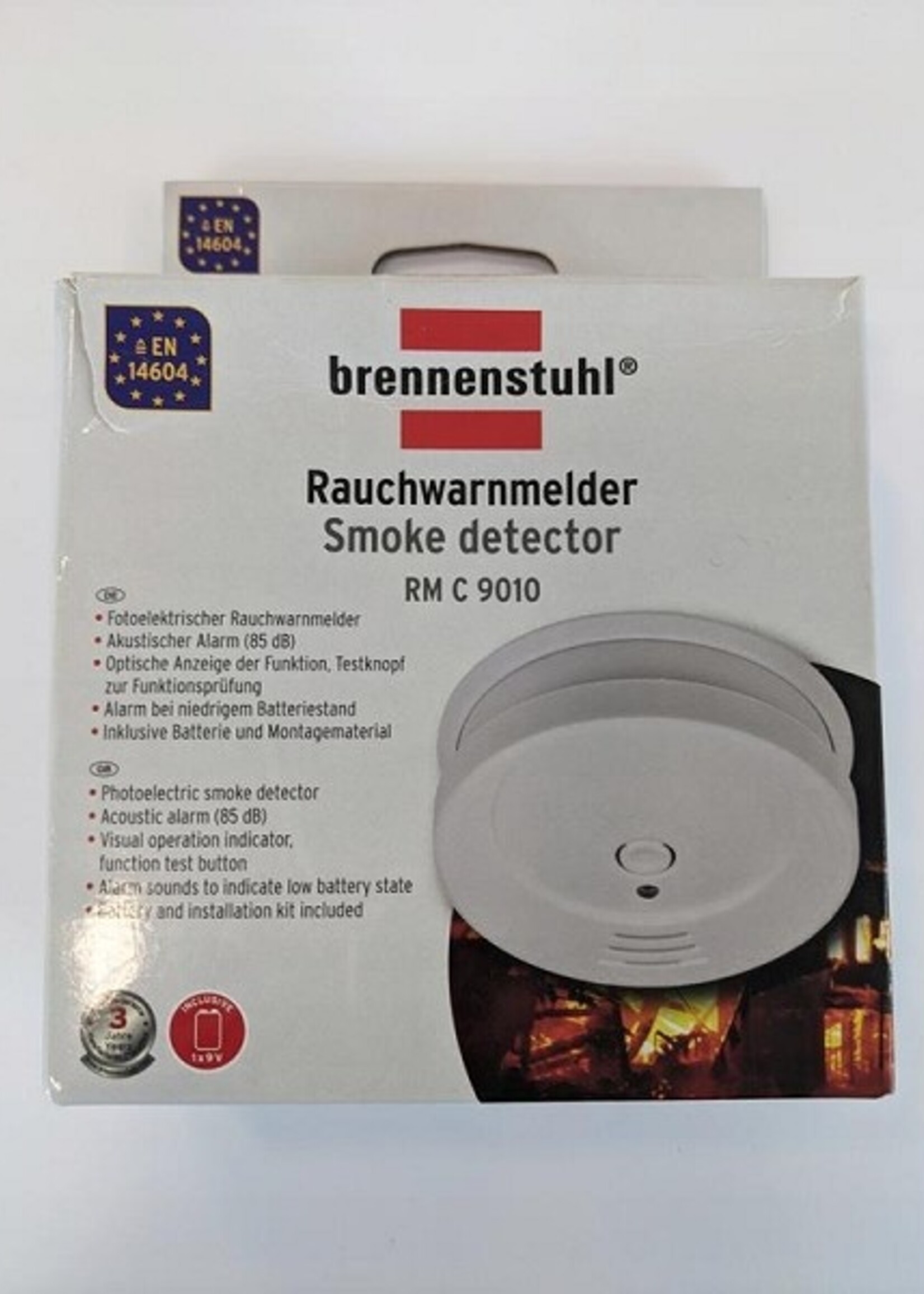 Rookmelder met verwisselbare 9V batterij