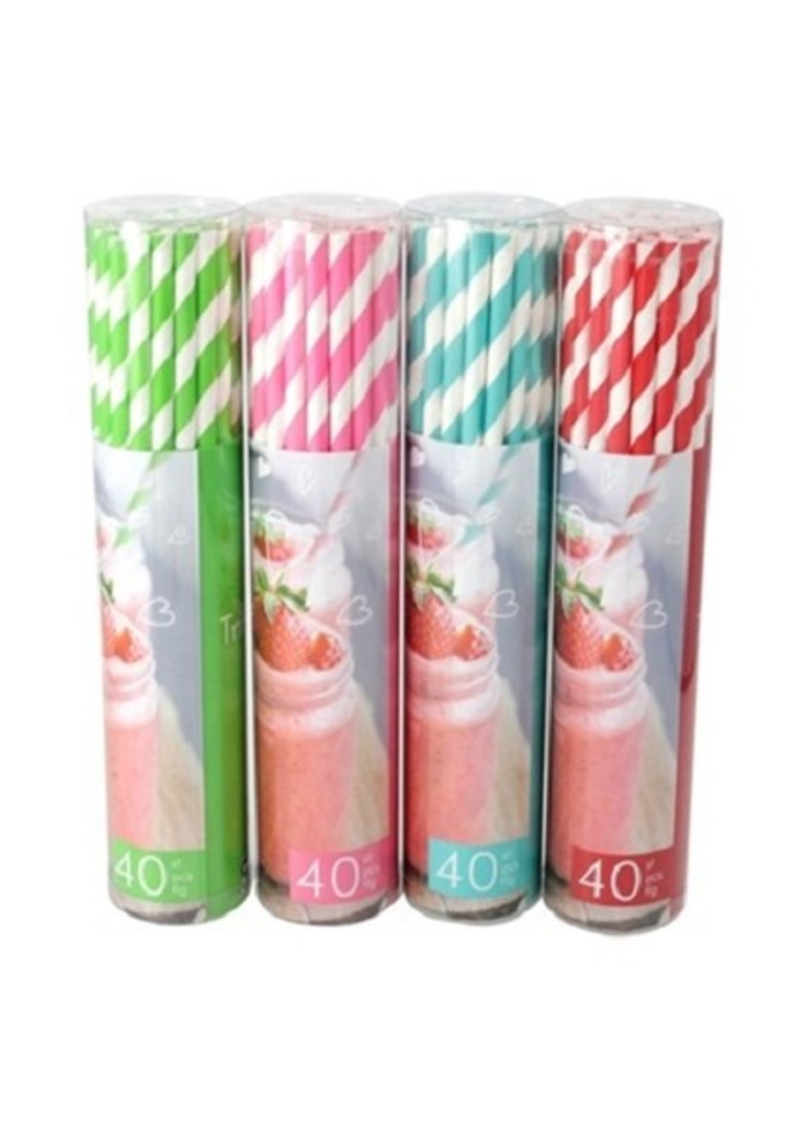 Rietjes papier 40st in tube