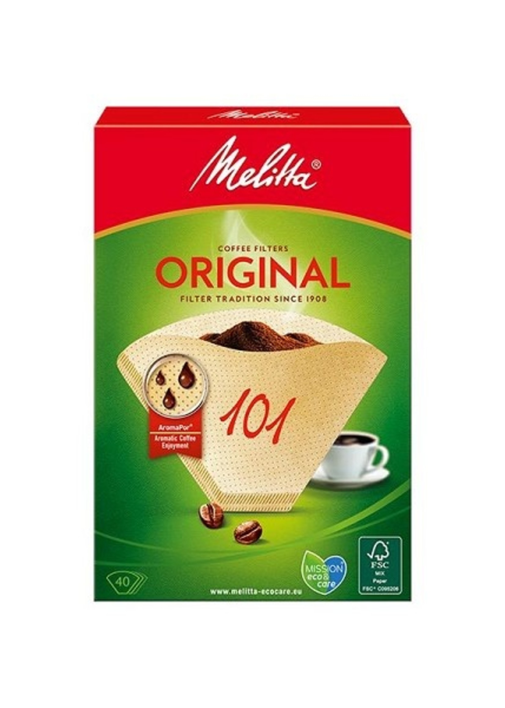 Melitta Koffiefilters 101/40 Bruin 40 stuks