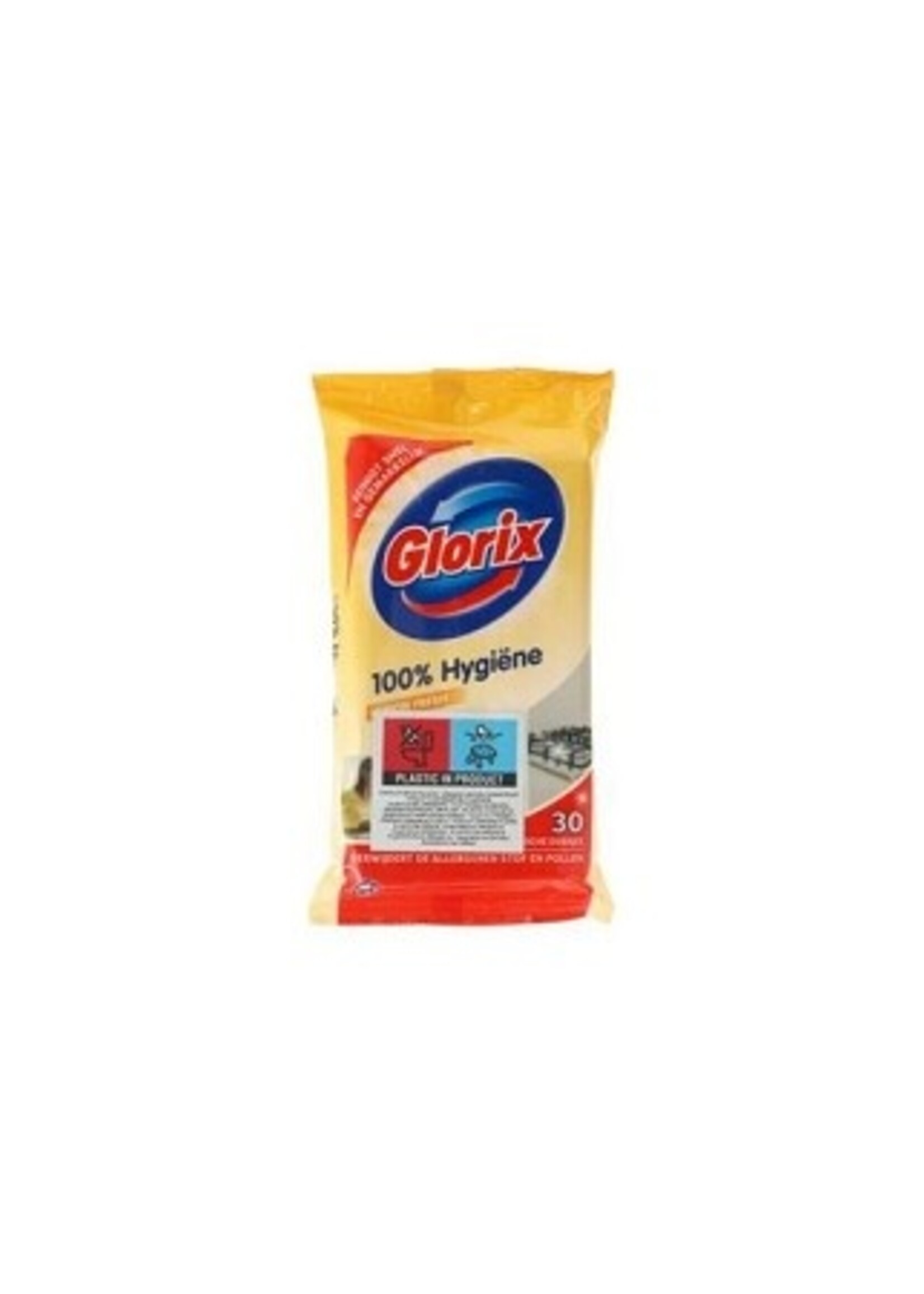 Glorix Cleaning Wipes 30pcs Lemon Fresh 100% Hygiene