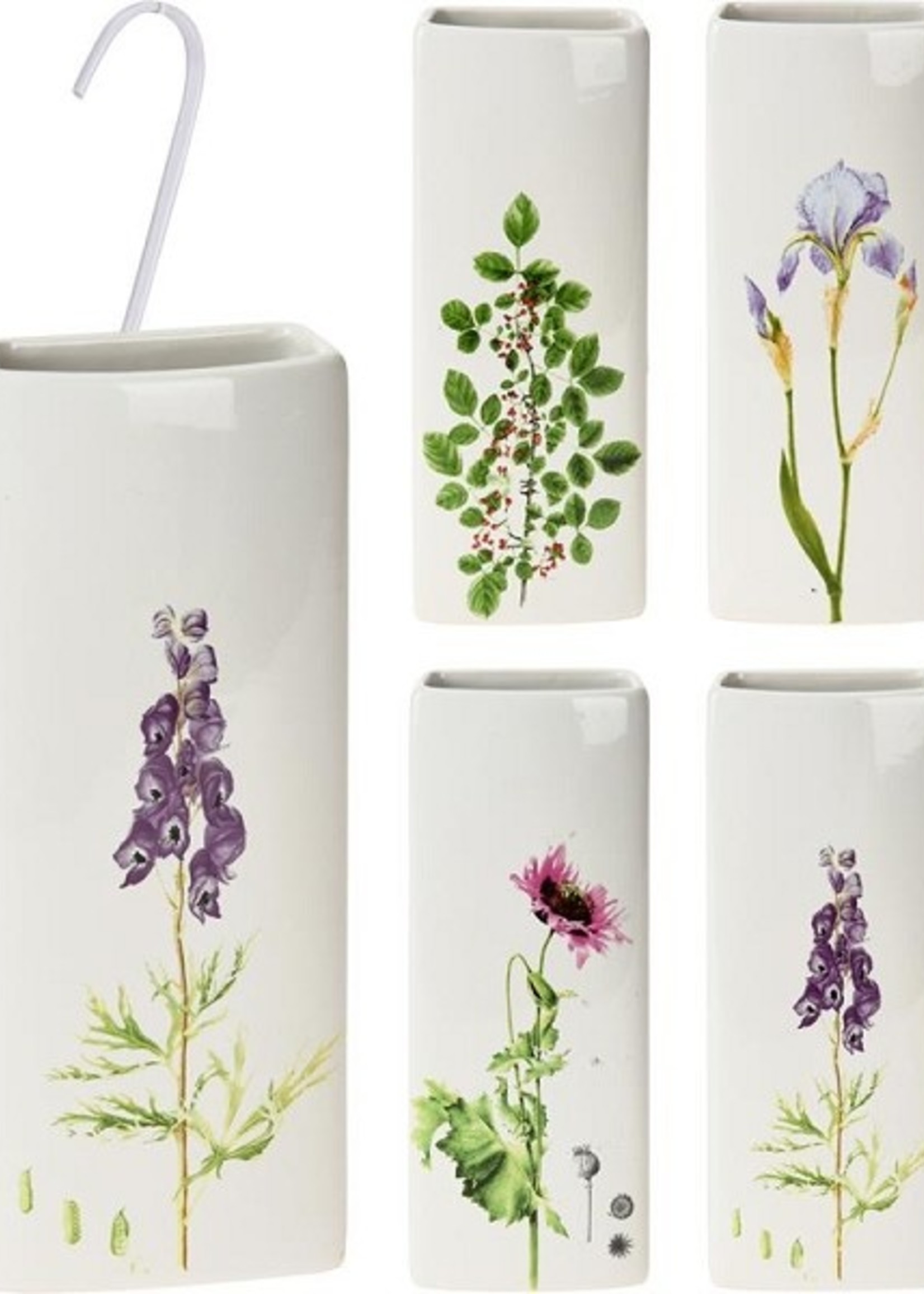 Waterverdamper plantmotief aardewerk 20,5cm