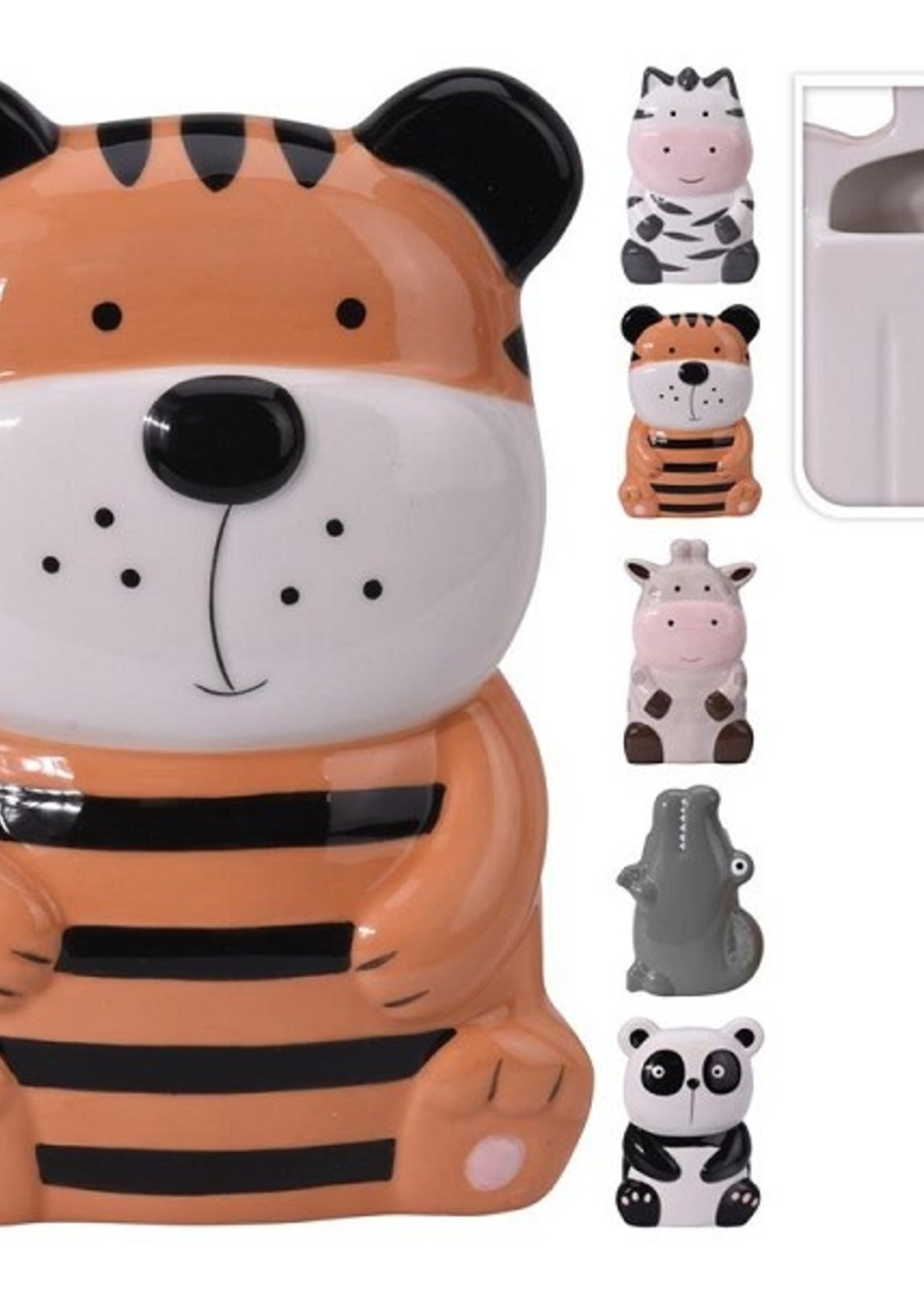 Waterverdamper dier dessin keramiek 10x4x16cm