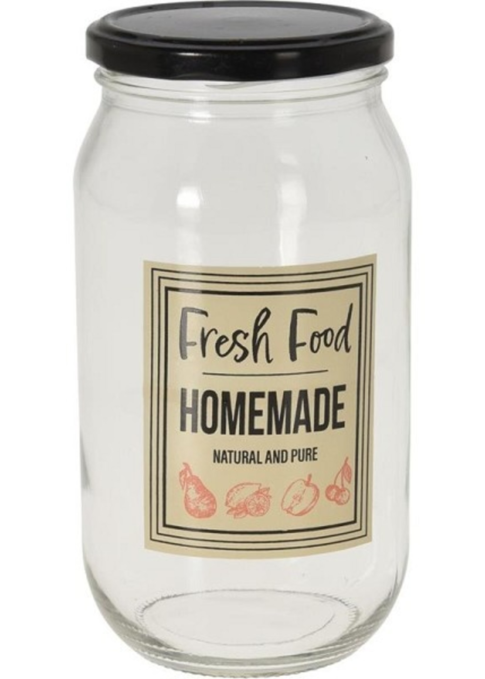 Weckpot glas metalen deksel 1000ml